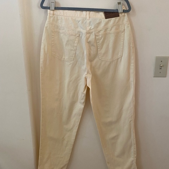 LAUREN RALPH LAUREN CLASSIC BUTTER YELLOW COTTON PANTS JEANS VINTAGE 90S - Picture 2 of 10